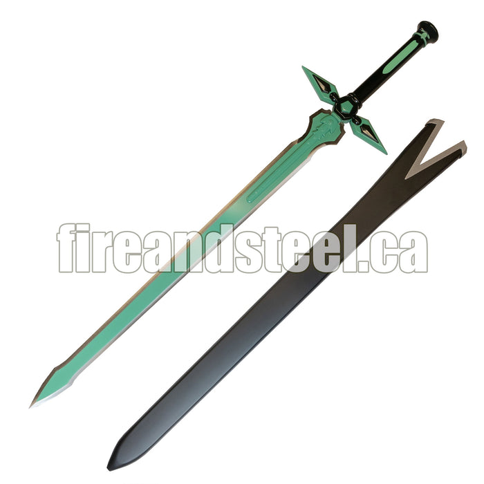 Sword Art Online - Kirito's "Dark Repulser" Sword (Wooden Sheath) - Fire and Steel