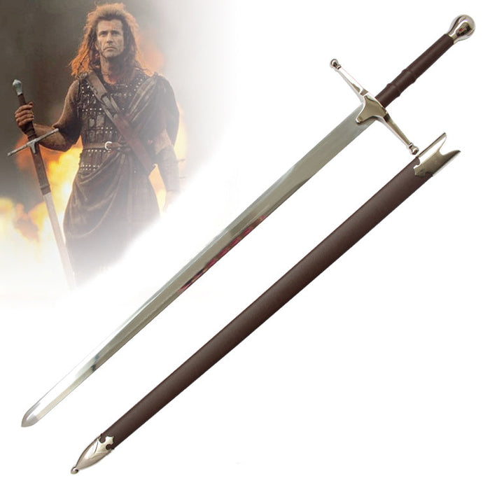 Trademark Stainless Steel William Wallace Medieval Sword w/Sheath Silver  20-901117 - The Home Depot