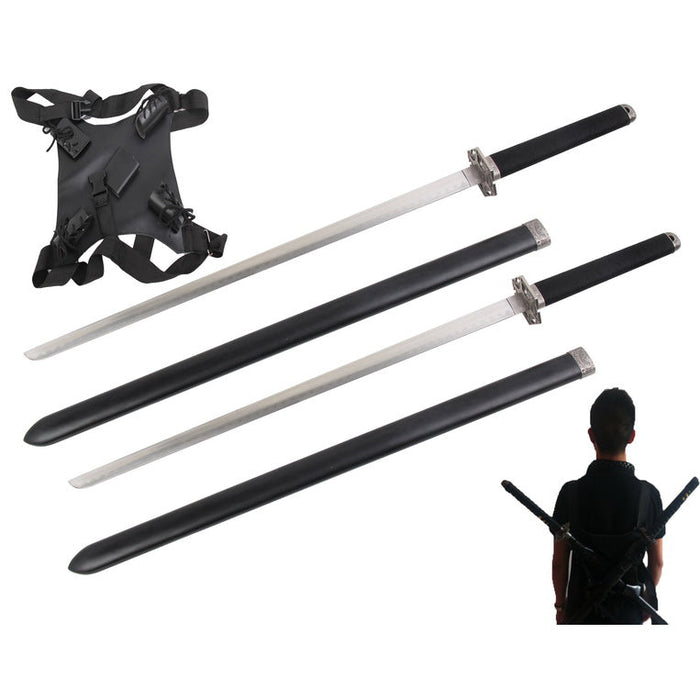 Fire and Steel - Double Ninjato Set with Backstrap - Fire and Steel