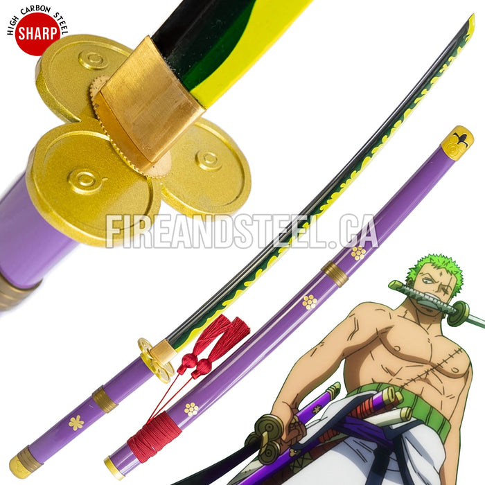 One Piece - Roronoa Zoro's Purple "Enma" Katana (Zoro Sword Enma - Battle Ready - Anime Accurate)