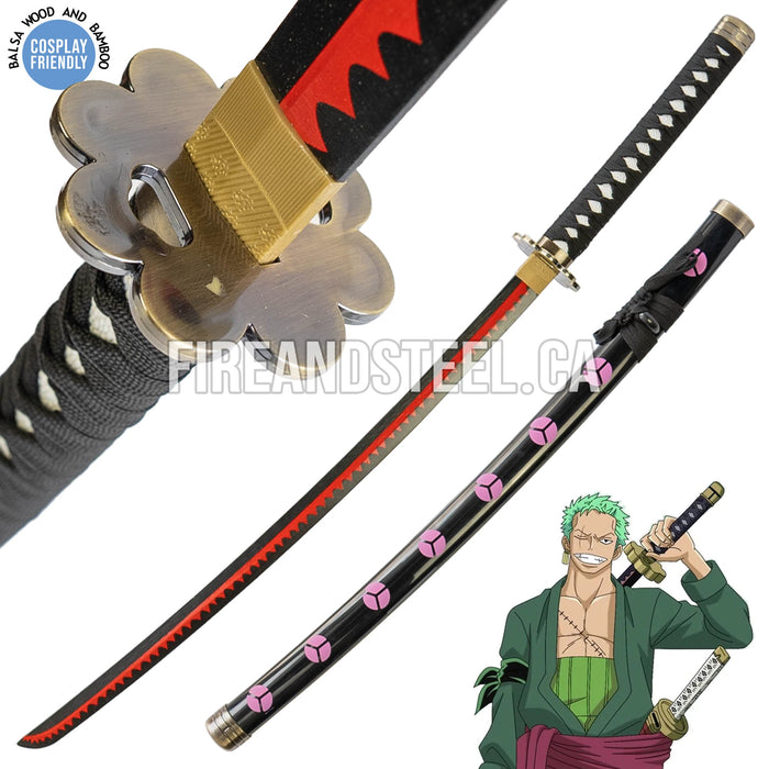 One Piece - Roronoa Zoro's "Meitou; Shusui" Katana (Zoro Sword Shusui - Wood)
